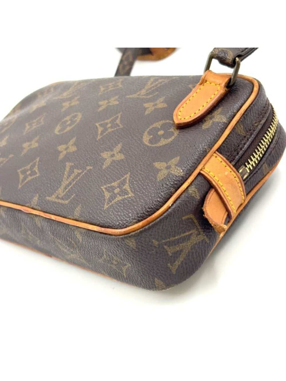 Louis Vuitton Marly Bandouliere Monogram Leather Brown Shoulder Bag Gold - Picture 14 of 15